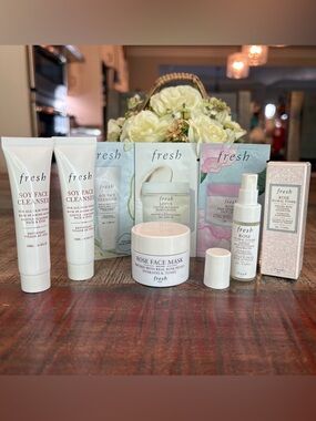 NEW Fresh ROSE Face MASK & TONER + SOY Face CLEANSER Minis DUO + **BONUSES**